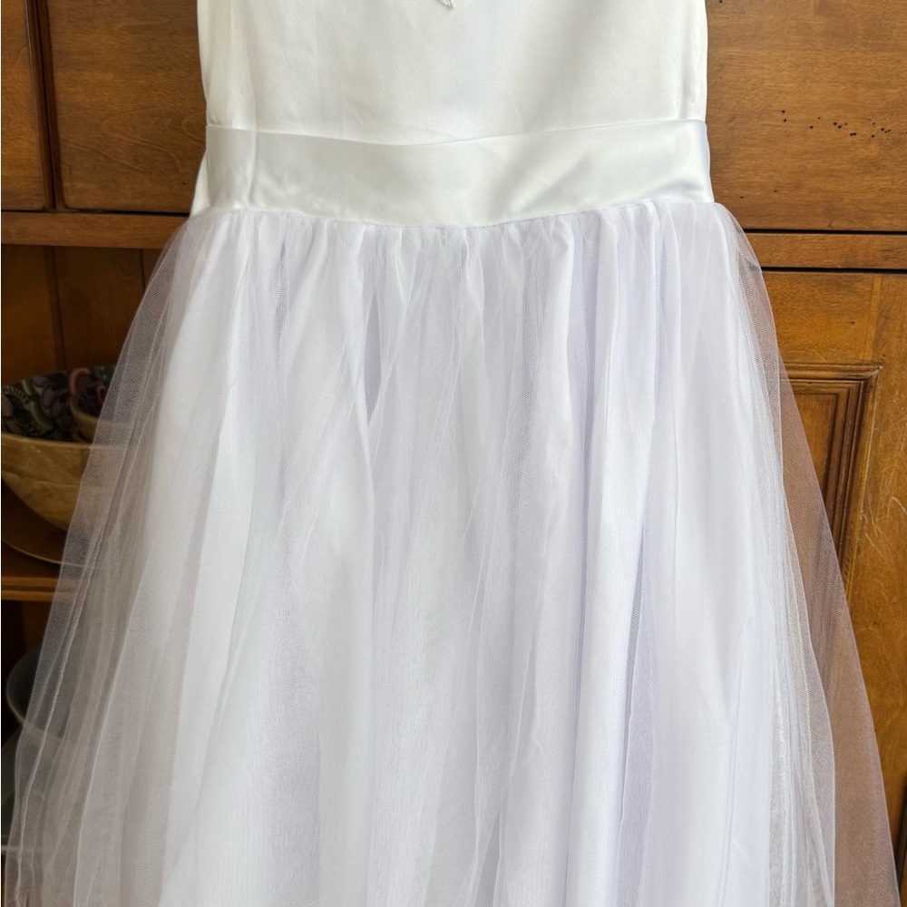 White Formal Dress flower girl/communion